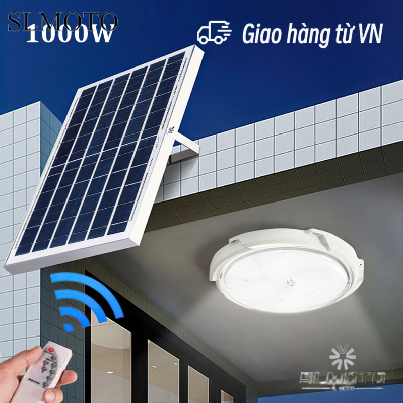 Đèn trần năng lượng mặt trời 100W 300W 500W 1000W IP67 Màu Điều khiển từ xa tiện lợi