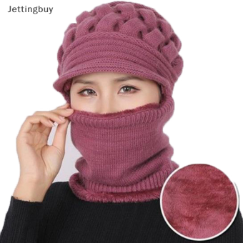 flash Sale mùa đông nữ Mũ len dày ấm đan Beanie khăn mũ len móc
