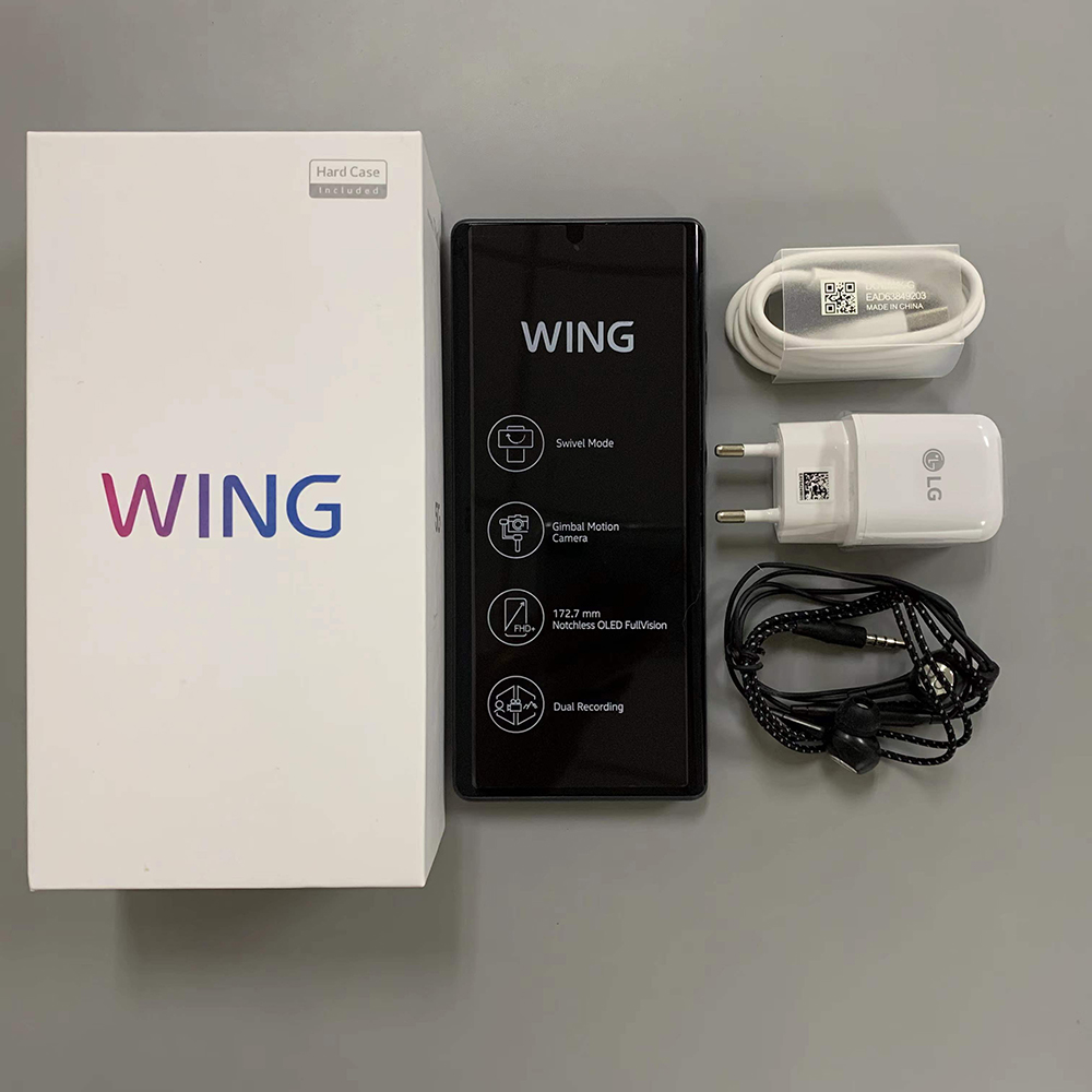 [op010] LG WING LMF100N LMF100VM 5G Mobile Phone 6.8'' OLED Screen 8GB RAM 128GB/256GB ROM 64MP+32MP NFC Android CellPhone