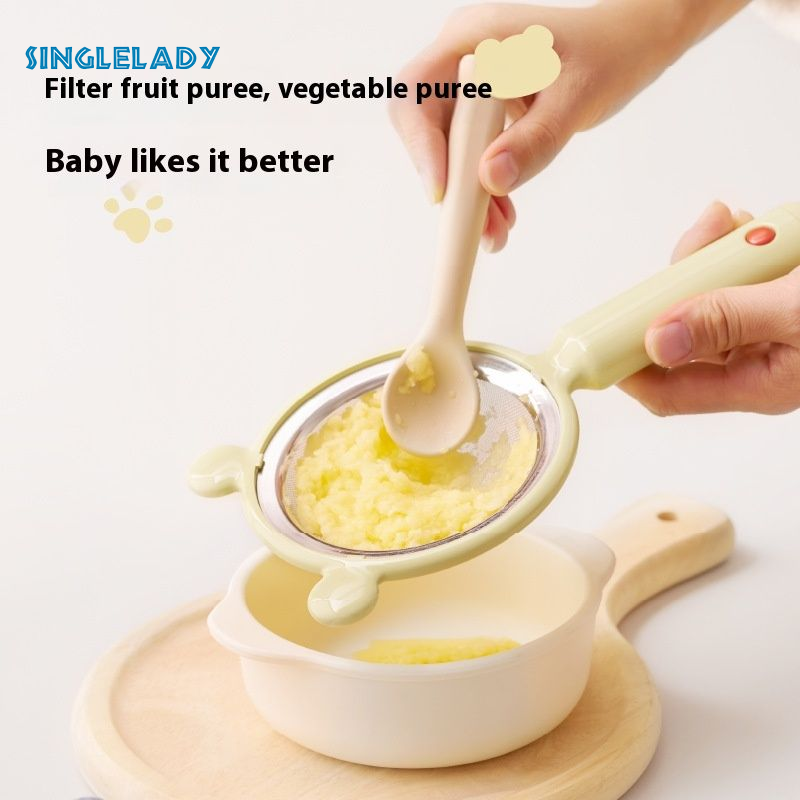 304 stainless steel colander Household kitchen soybean milk filter screen Juice leaking spoon flour leaking.