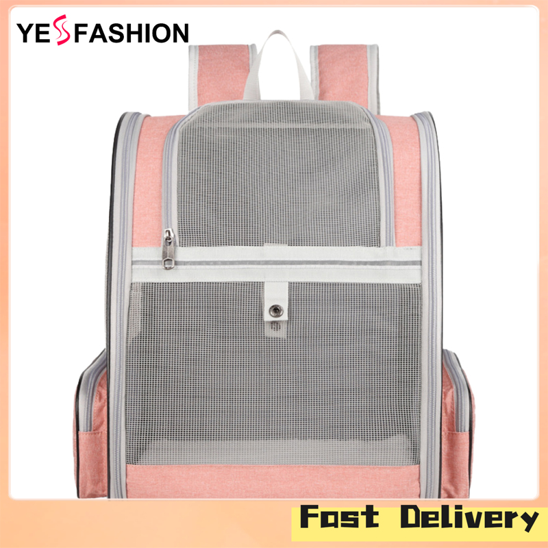 Broadfashion new！Pet Carrier Backpack, Foldable Pet Carrier Backpack For Cats And Small Dogs, Three-sided Mesh Window Pet Backpack Carrier Fit Up To 5Kg Dog/7kg Cat ราคา 737 บาท*ส่งฟรี