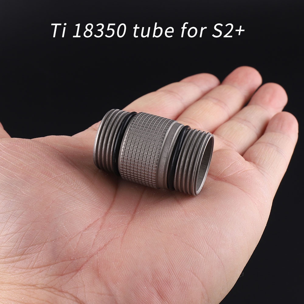 titanium 18350 short for S2+ flashlight rectangular thread