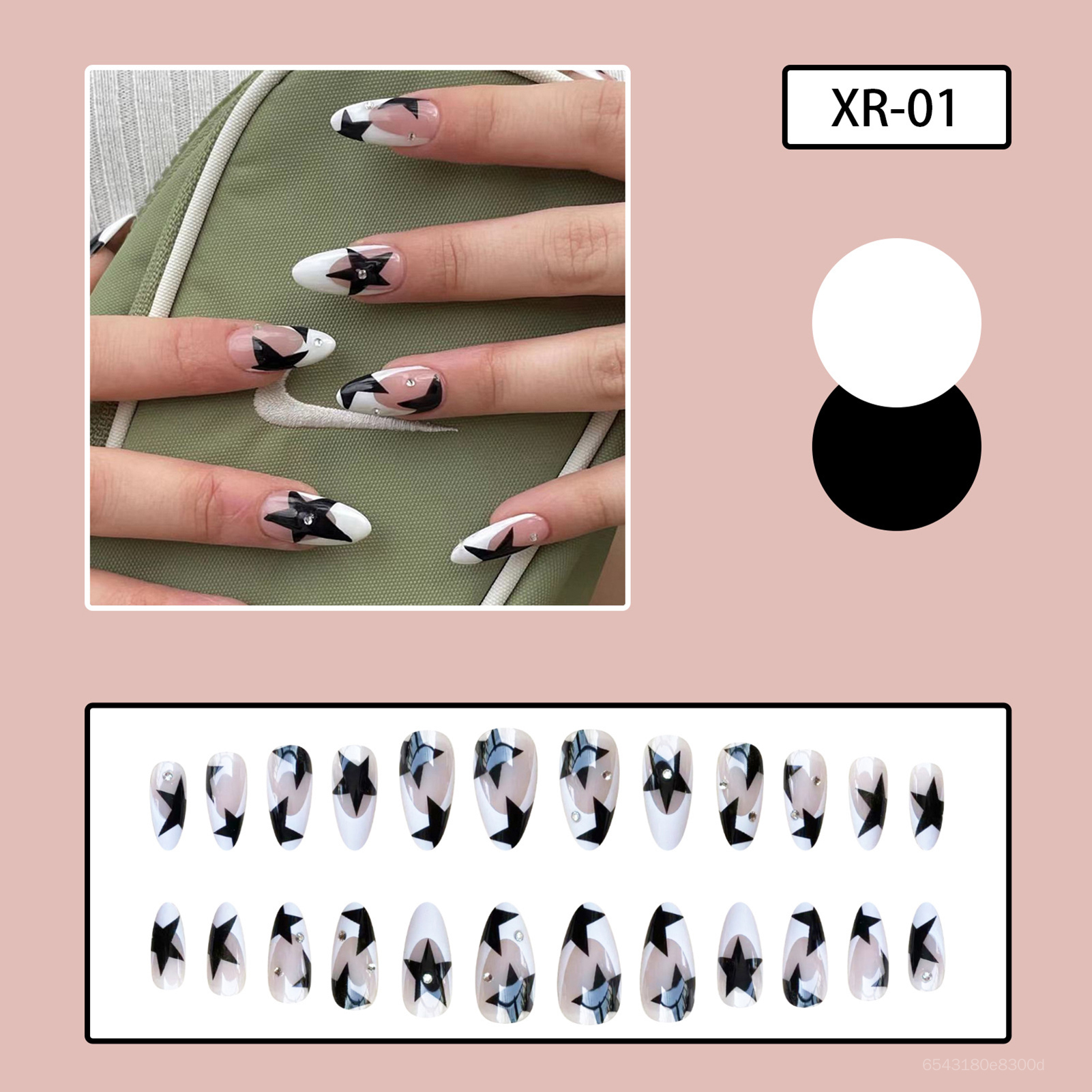 Rhinestone trang trí Hạnh nhân Móng Giả mỏng bọc hoàn toàn cô gái Đồ trang trí móng tay cho nữ phụ nữ trang trí móng 5la-ldq-my