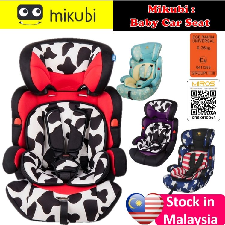 Mikubi (LM203)Tempat Duduk Kereta Keselamatan kanak kanak / Baby Car Seat - JPJ MIROS ECE Lulus 9m - 10 Tahunmatan Kanak-Kanak 5 Titik Sistem Keselamatan Dengan Penutup Boleh Dilepas Sesuai 9kg - 36kg Harga 79 Ringgit*Penghantaran Percuma