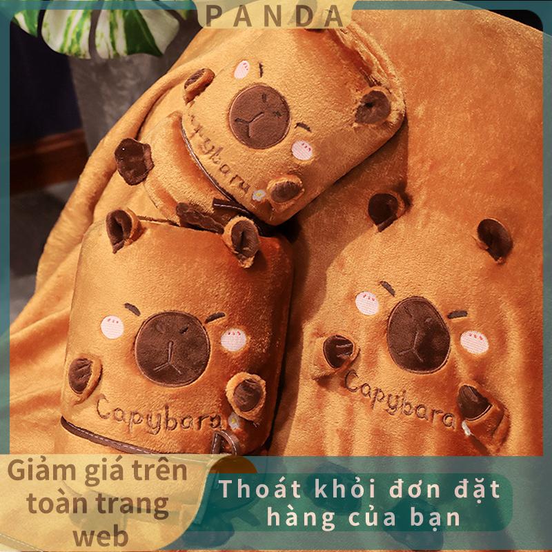 PANDA Capybara Flannel Chăn Capybara Sang Trọng Giản Dị Ấm Cuộn Chăn Ném Chăn Phòng Ngủ Văn Phòng Bộ