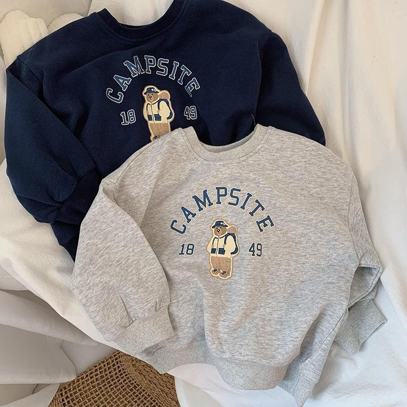 1-7-14 Years Old Baby Boys Long Sleeves Cartoon Casual Sweater Pullover