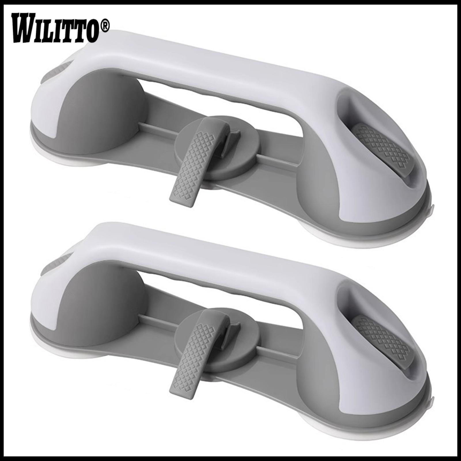 Easy Installation Grab Bar Non-slip Bathroom Handrail 1 or 2 Pcs Heavy Duty Suction Cup Bathroom Safety Grab Bars Non-slip Armrest for Elderly Shower Chair No Tools Needed Strong Grip for Bathroom ราคา 183 บาท*ส่งฟรี