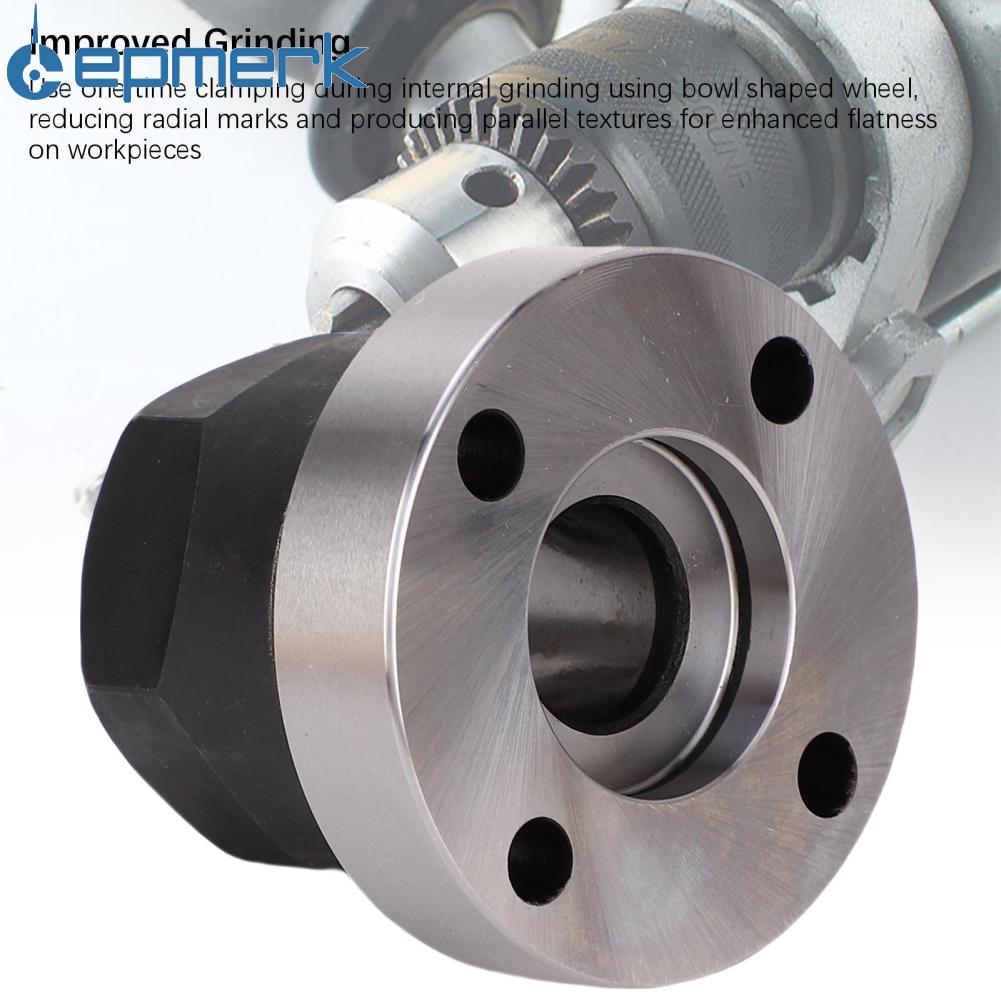 Lepmerk 4 lỗ Đồ Giữ mâm cặp chính xác thiết kế mặt bích tấm Chuck ghế vững chắc rustproof ER20-D45 phạt mài cho CNC gia công Trung tâm