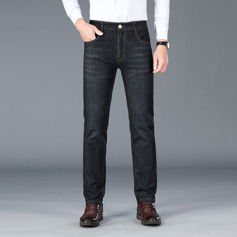 COD Quần jeans mùa xuân mới dành cho nam ống đứng đa năng hợp thời trang dành cho bố nam trung niên LT-WHL9908 Quần jean