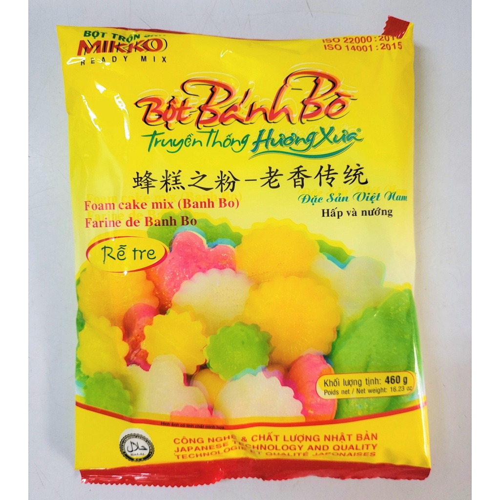 BỘT BÁNH BÒ Hương Xưa MIKKO Foam cake mix 460g
