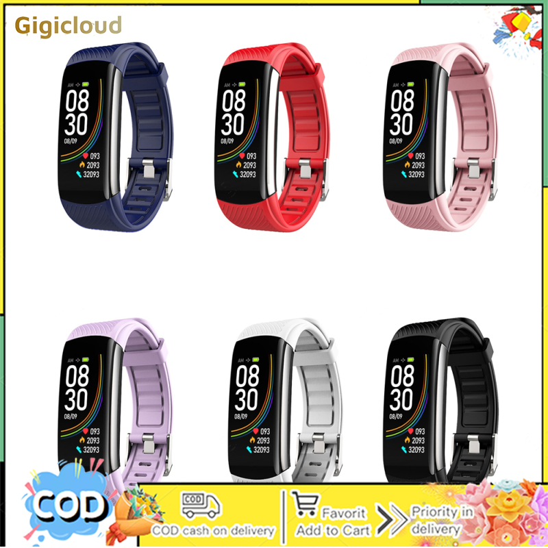 C6S Smart Watch 0.96" Full Touch Fitness Smartwatch Heart Rate Blood Oxygen Sleep Monitor Waterproof Watch For Men Women ราคา 449 บาท*ส่งฟรี