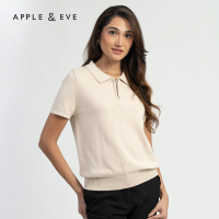 Apple & Eve Elisse Collared Solid Knit Zip-Up Top