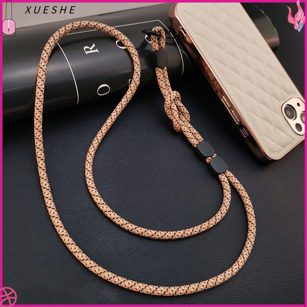 XUESHE Móc khóa Dây buộc điện thoại bện Đeo Chéo Đồ trang trí Dây đeo chống mất điện thoại Thời trang Dây dệt thủ công Phụ kiện điện thoại