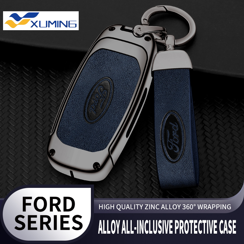 Xuming For Ford Territory 2023 2022 2020 2021 Zinc Alloy+Leather Car Key