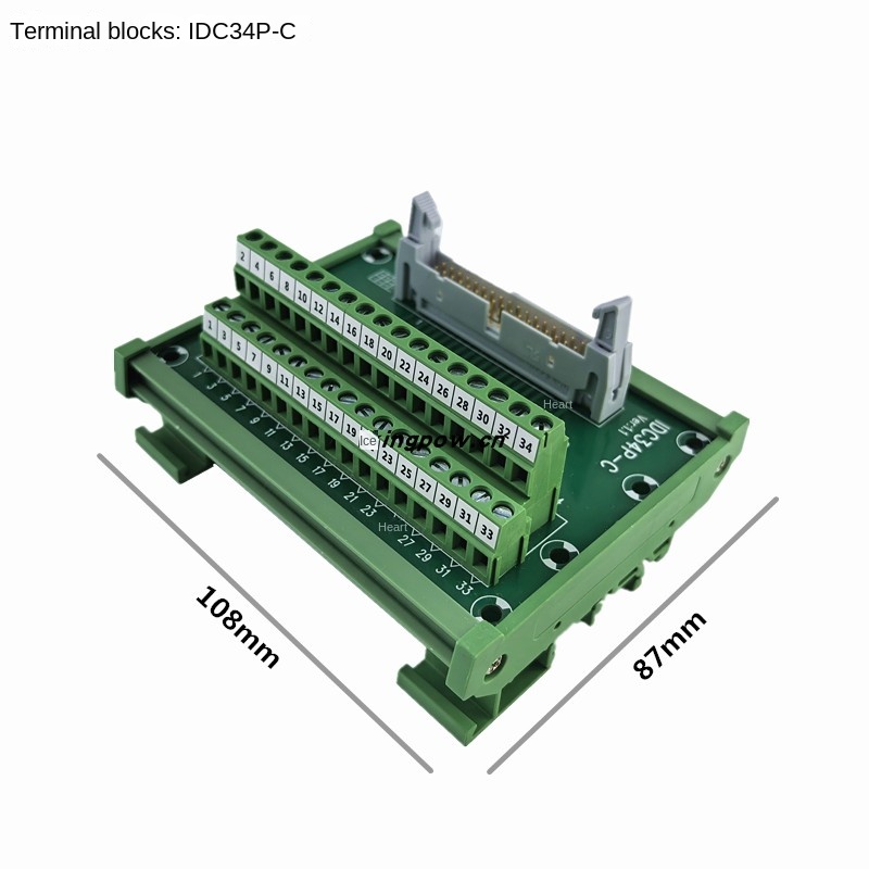 IDC34P-C | Đầu Nối Terminal KingPow - Chuyển IDC 34 Chân Sang Terminal, PLC Trung Gian, 1A, PA66 - IDC34P-C