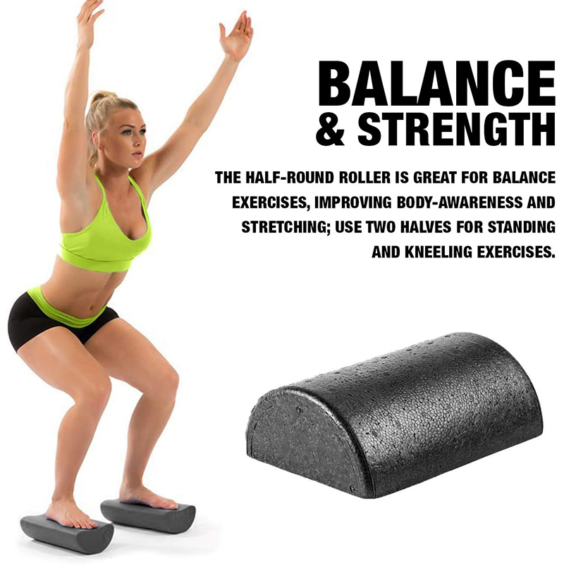 1Pair 30cm Half Round Foam Roller for Yoga Sport Fitness Equipment Balance