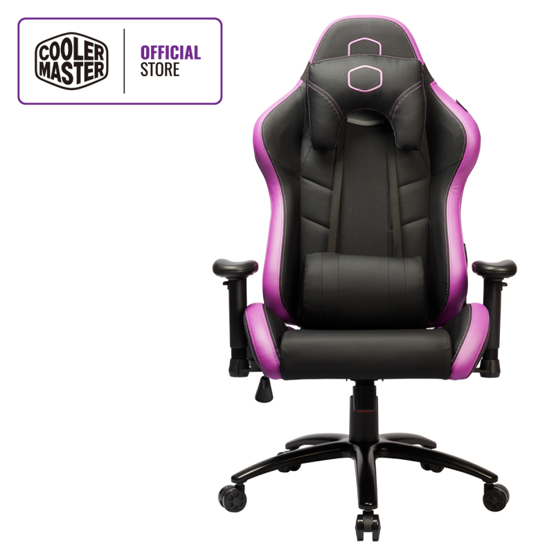 Cooler Master Caliber R2 Gaming Chair, EXtra Breathable PU Leather Coverage, Soft-padded Armrests with Omni Directional Adjustments, Ergo Headrest & Lumbar Pillow