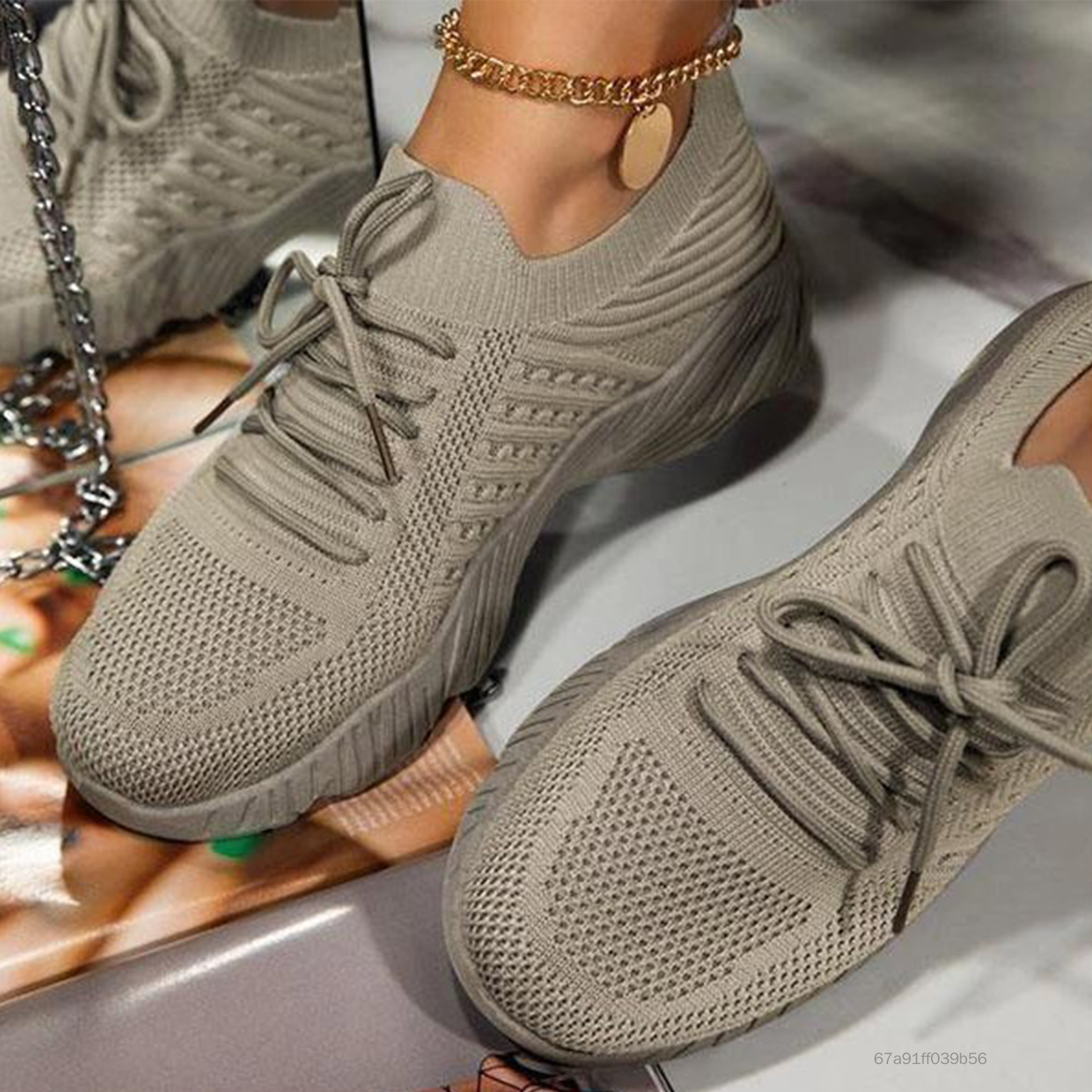 Women's Sneaker Running Shoes with Breathable Mesh Non Slip Sneakers for Sport Gym Jogging Tennis Fitness 5LA-fxq-VN - 3