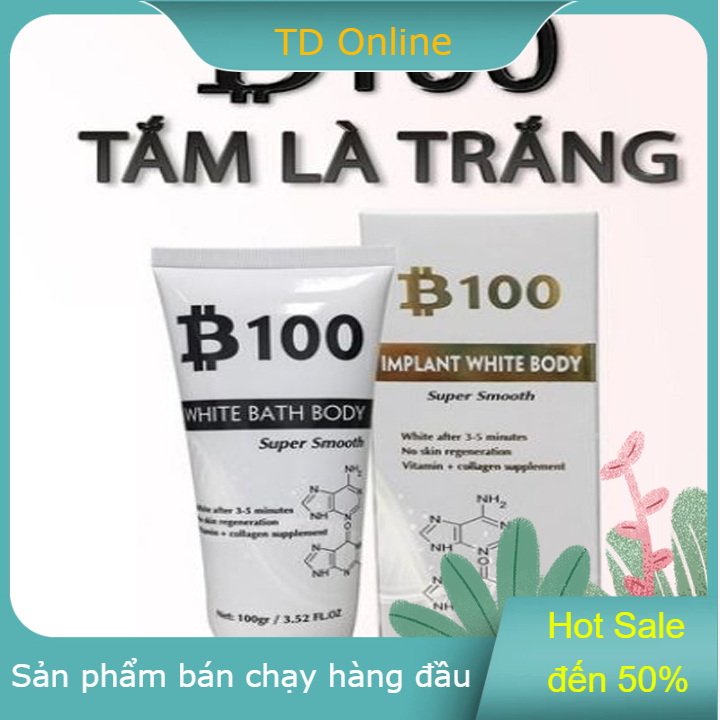 Kem tắm trắng B100 ủ trắng face & Body tắm là trắng giúp nuôi dưỡng làn da trắng hồng tự nhiên