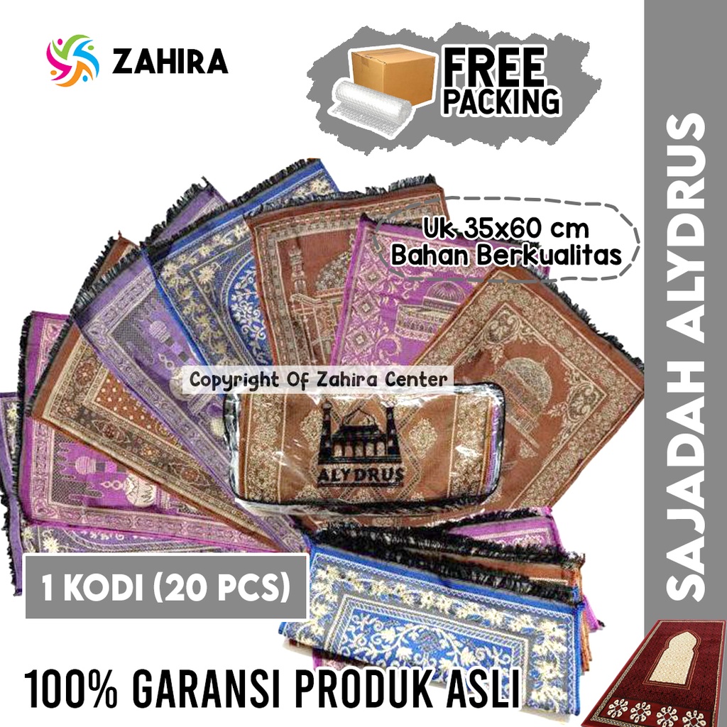 1 Kodi (20 Pcs) Alydrus Sajadah Head-Down Traveling Prayer Mat Premium Material for Prayer Miniature Sโฆ