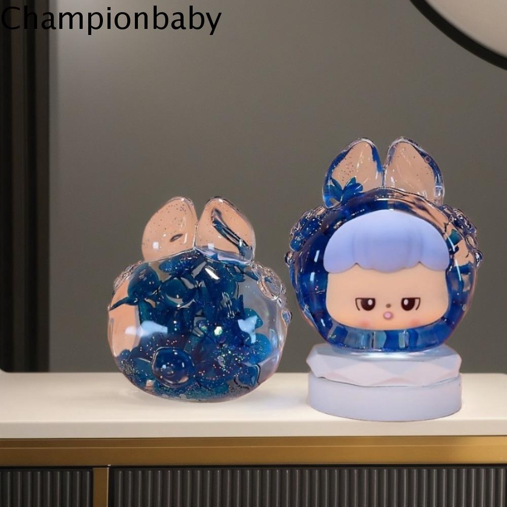 CHAMPIONBABY Cô Gái Thỏ Búp bê Kiki màu kẹo Biểu cảm ngẫu nhiên Sáng bóng Đồ trang sức Búp bê đồ trang trí để bàn Bộ sưu tập Lấp lánh Đồ chơi mô hình Kiki hoạt hình Quà tặng nhỏ