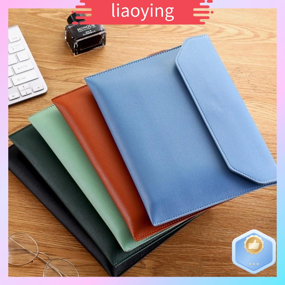 LIAOYING Dung lượng lớn Thư mục tập tin PU Chống thấm nước Túi xách Di động Đa chức năng Cặp tài liệu kinh doanh Lưu trữ tài liệu