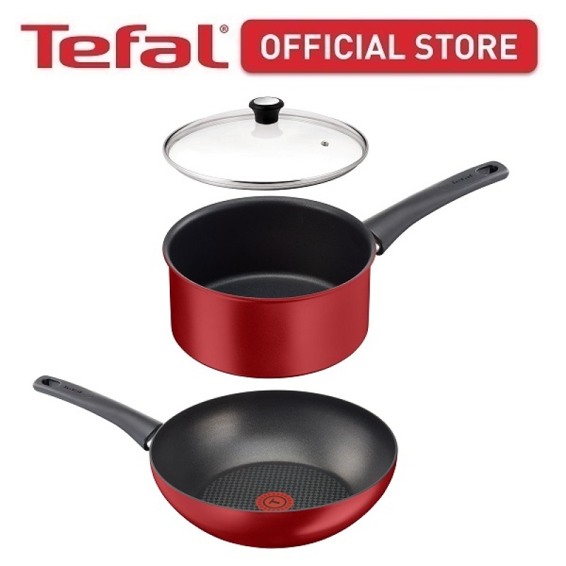 Tefal Chef Delight Special Wokpan 28cm and Saucepan 20cm w/lid (C69819+C69830+28097N) CWS274 Singapore
