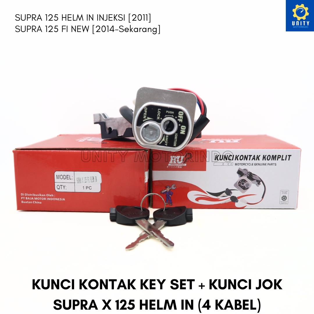 Contact Key Plus Open Seat Supra X 125 Helm in Fi/Injection/New Socket 4 Cables Kyz Harga 70,000 rupiah*Gratis Ongkir