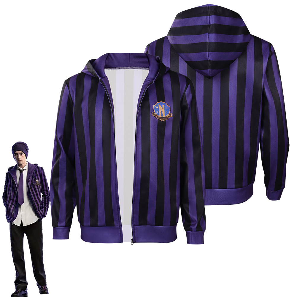 Thứ tư addams Xavier Thorpe Trang Phục Cosplay Áo Hoodie Áo khoác hóa trang Halloween Bộ com-lê dự tiệc