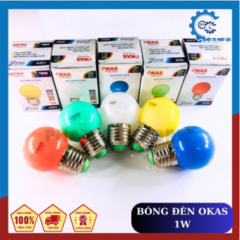 Bóng đèn Led 1w  Okas quả trái chanh bup tròn đui E27 màu sắc lựa chọn trang trí ngoài trời