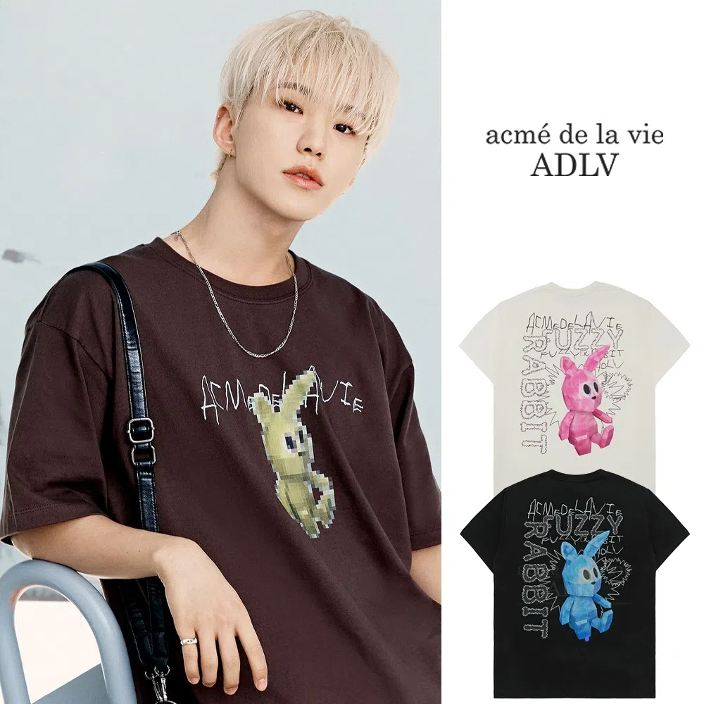 Acme De La Vie ADLV CRAYON THREE BEAR ARTWORK SHORT SLEEVE T