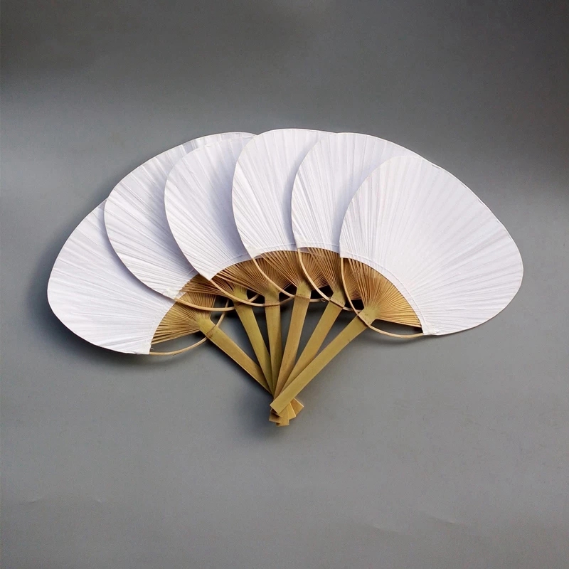 【Latest model】 25Pcs/Lot Wedding White Paddle Fan for Wedding Decoration Children's Diy Fan ราคา 1,300 บาท*ส่งฟรี