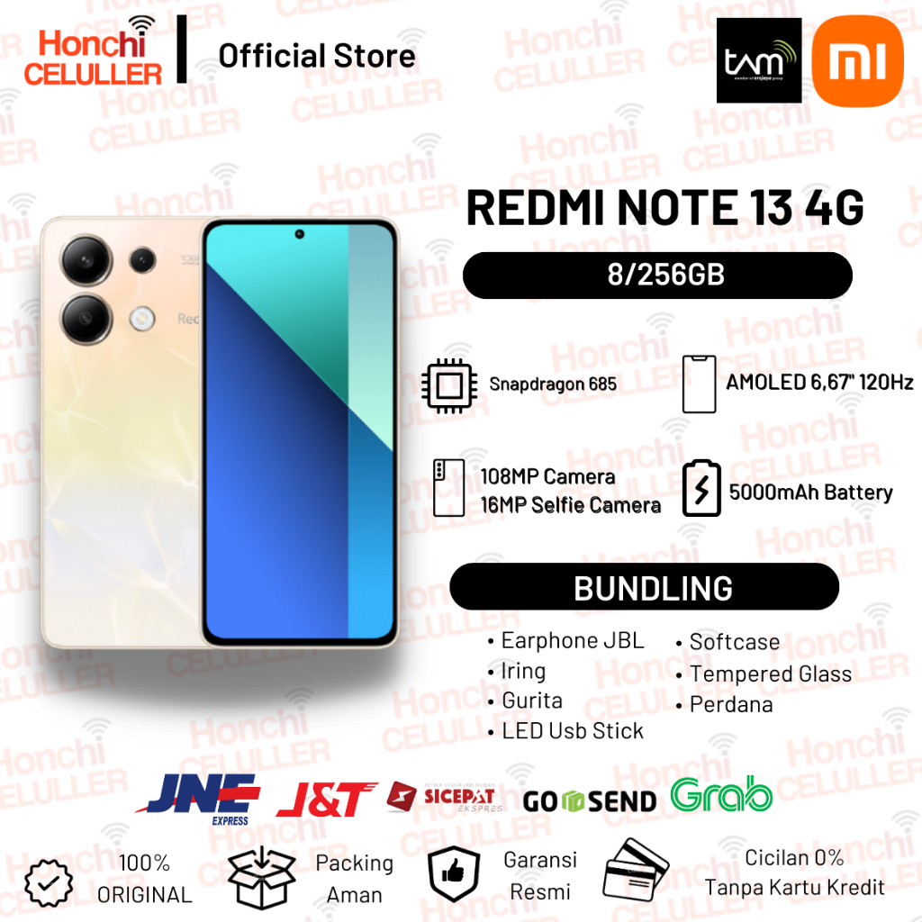 Xiaomi Redmi Note 13 4G 8/256GB Garansi Resmi Xiaomi Indonesia TAM Harga  2,799,000 Ringgit*Penghantaran Percuma