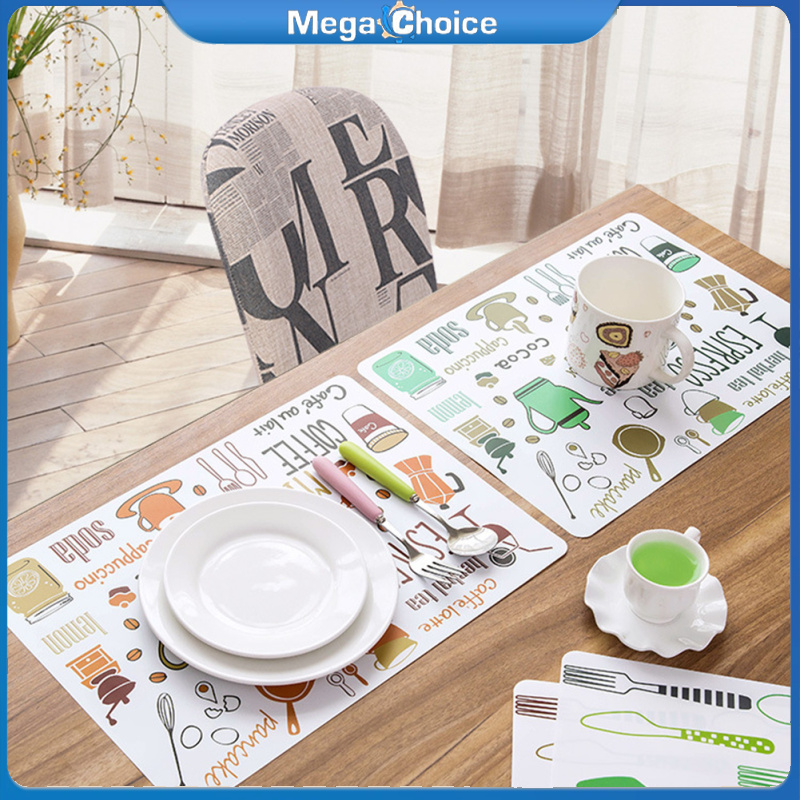 MegaChoice【100%Original】Simple Cartoon Placemat Table Protective Pad Household Ornaments Tableware ราคา 26 บาท*ส่งฟรี