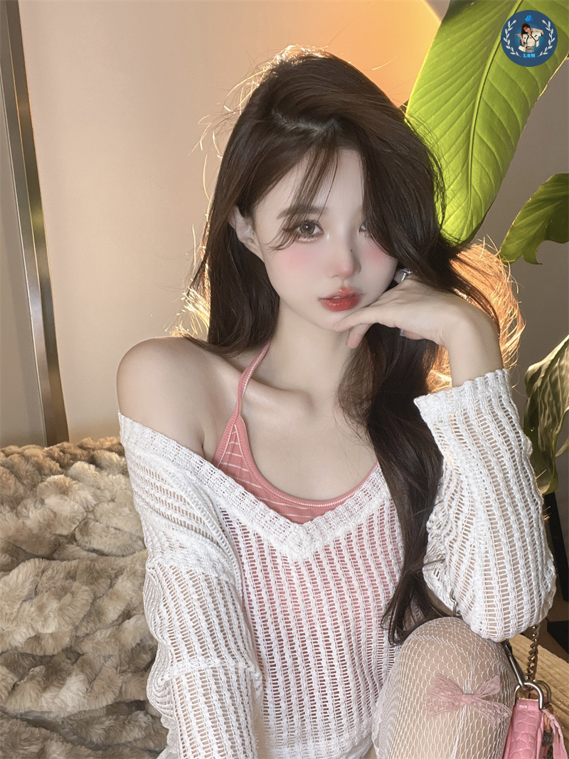 💥[A171] SET (2 MÓN) áo len LƯỚI kèm áo YẾM kẻ SỌC CỔ TIM Montoghi loại 1 thời trang xinh xắn - L2M