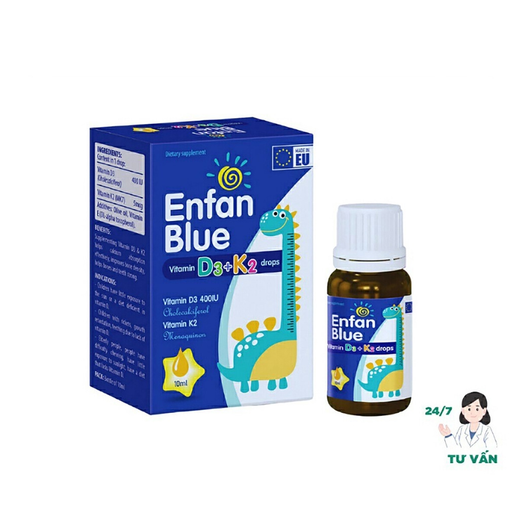 Vitamin D3 K2 MK7 Enfan Blue D3K2 Drops