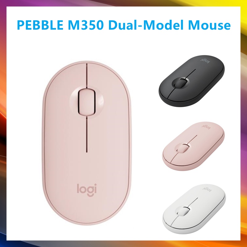 Chuột máy tính Logitech PEBBLE M350 Wireless Mouse mỏng nhẹ không dây kết nối Bluetooth 1000DPI