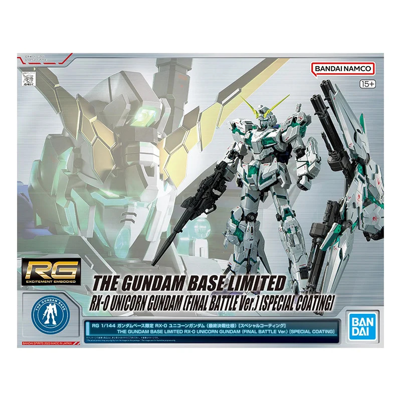 BANDAI  RG 1/144 RX-0 Unicorn Gundam Final Battle Ver. Sơn đặc biệt Cơ sở Gundam Limited Đồ chơi mô 