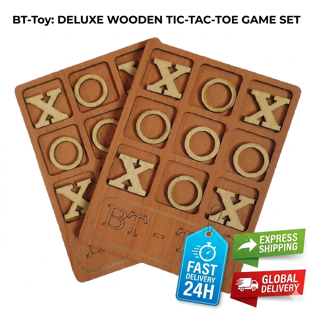 Tic Tac Toe Puzzle Game for Kids | XO Strategy Board Game Educational Brain Teaser Toy for Boys Girls | Family Fun Travel Mini Puzzle Game Best Gift