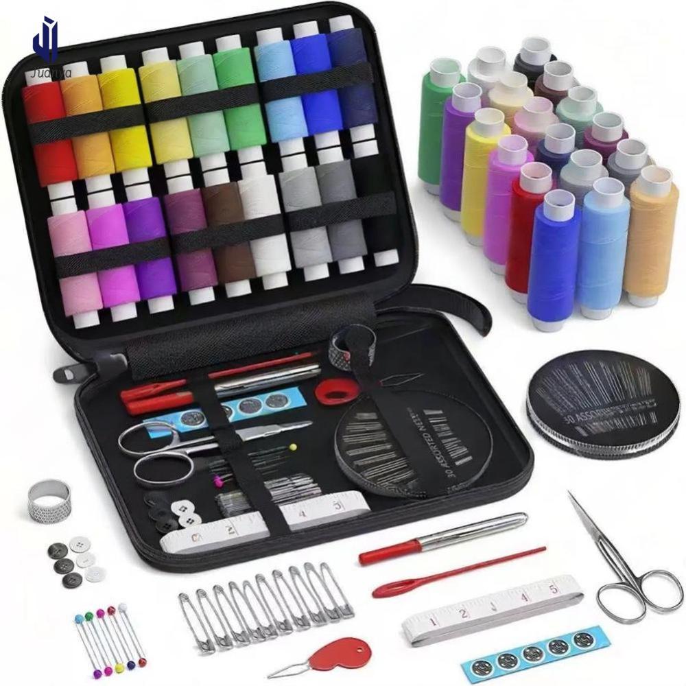 Juanya Đa Chức Năng Túi Bộ dụng cụ may Xách Tay May Kit Tự Làm Hộp Bộ công cụ may Thực Tế Khâu Công Cụ Kéo kim chỉ