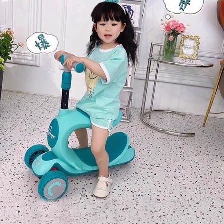 Xe trượt scooter 3 in 1 cao cấp, bảo hành 6 tháng, Xe scooter cho bé chòi chân đa năng SMARTSBABY
