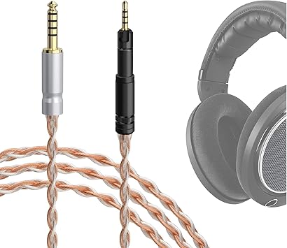 Geekria Apollo nâng cấp mạ bạc 4.4mm lên 2.5mm cáp truyền âm thanh tương thích với Sennheiser HD 620