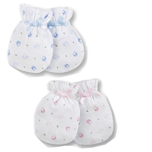 ( SET 2 CẶP ) Bao tay sơ sinh cho bé 100% cotton mềm mại kuku ku2337