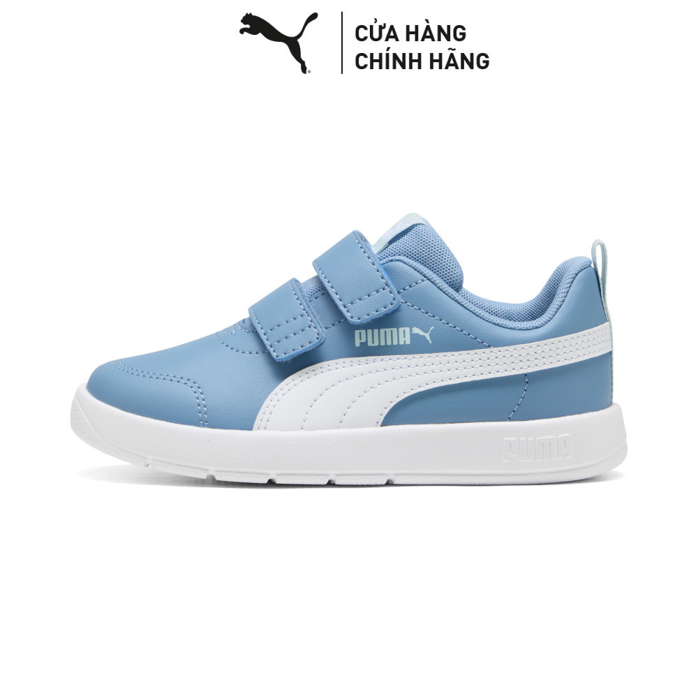 Giày Thể Thao Trẻ Em PUMA Unisex Courtflex V3 V PS Zen Blue-White Màu Xanh