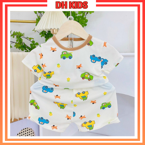 [ B01 ] Combo 5 bộ quần áo ngắn tay chất thun tăm mát lạnh  cho bé trai - bé gái có trên 50 họa tiết shop đi ngẫu nhiên