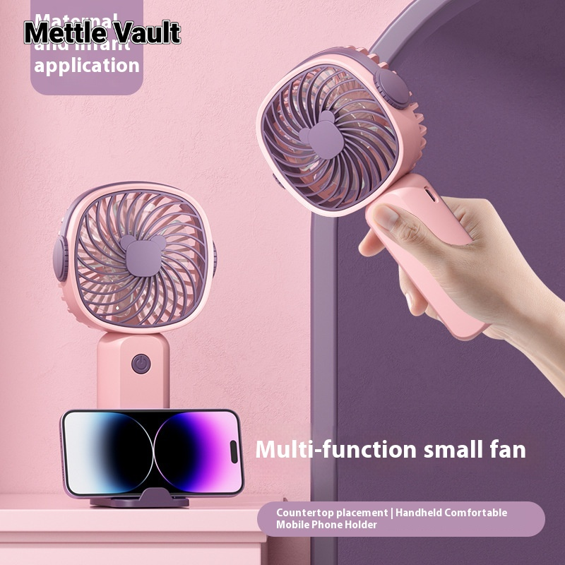 Mettle Vault New Portable Mini Fan with USB Charging and Multi-Function Desktop Fan ราคา 69 บาท*ส่งฟรี
