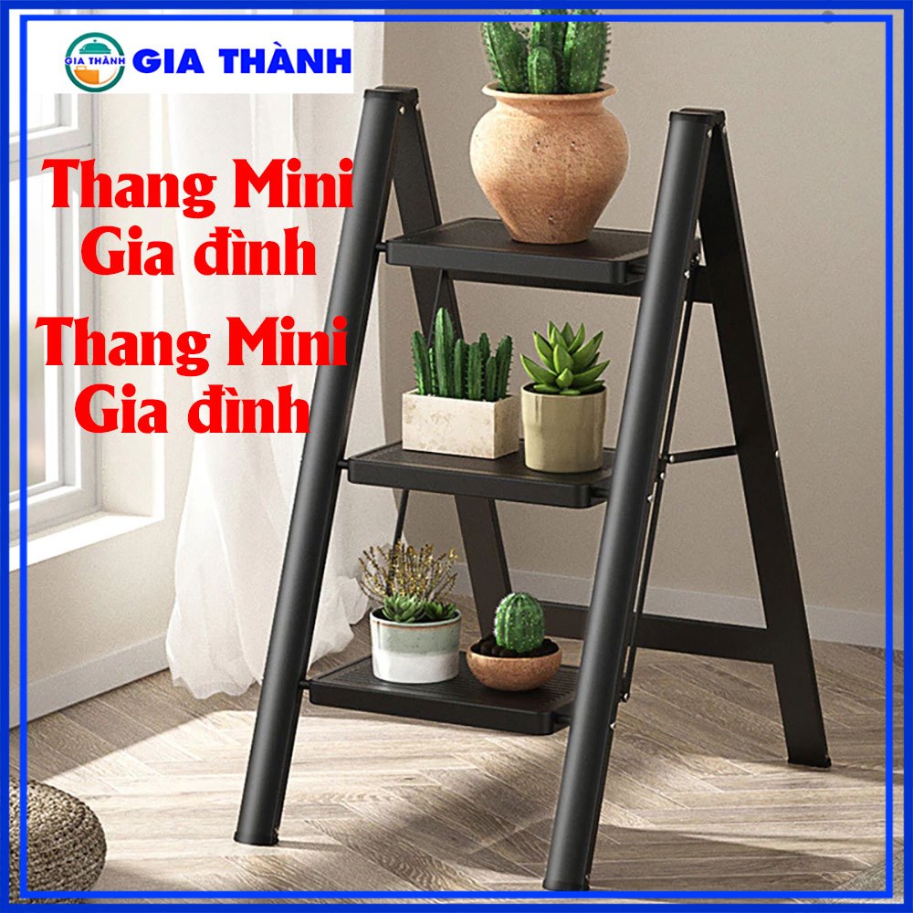 Thang Gấp gọn trang trí, Thang chữ A 3 bậc, 4 bậc, Ghế thang Decor tiện lợi Cho Gia Đình - Gia dụng Gia Thành