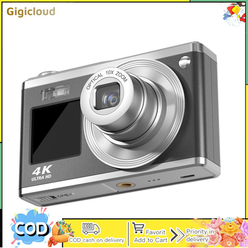 4K Digital Camera 16X Optical Zoom Waterproof Camera K23 Telescopic Lens HD Dual Screen Selfie Beauty Home Camera ราคา 5,608 บาท*ส่งฟรี