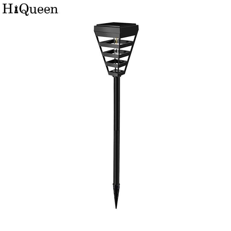 HiQueen Outdoor Solar Light With 7.3V 2200mA Battery 3000K IP65 Waterproof Super Bright Lawn Lamp For Yard Patio Garden Pathway Porch Decor
