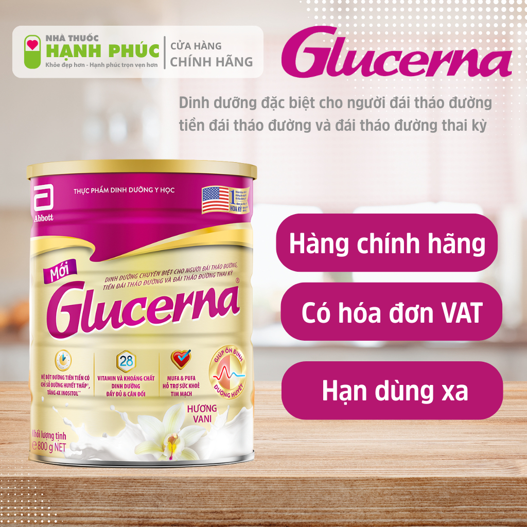 Sữa dành cho người tiểu đường Glucerna hương vani 800g